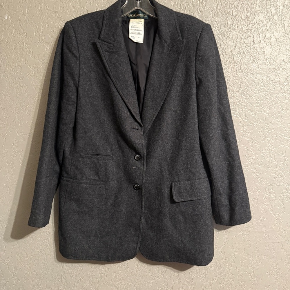 Harvey’ Bernard Women's Dark Gray Blazer Size 10